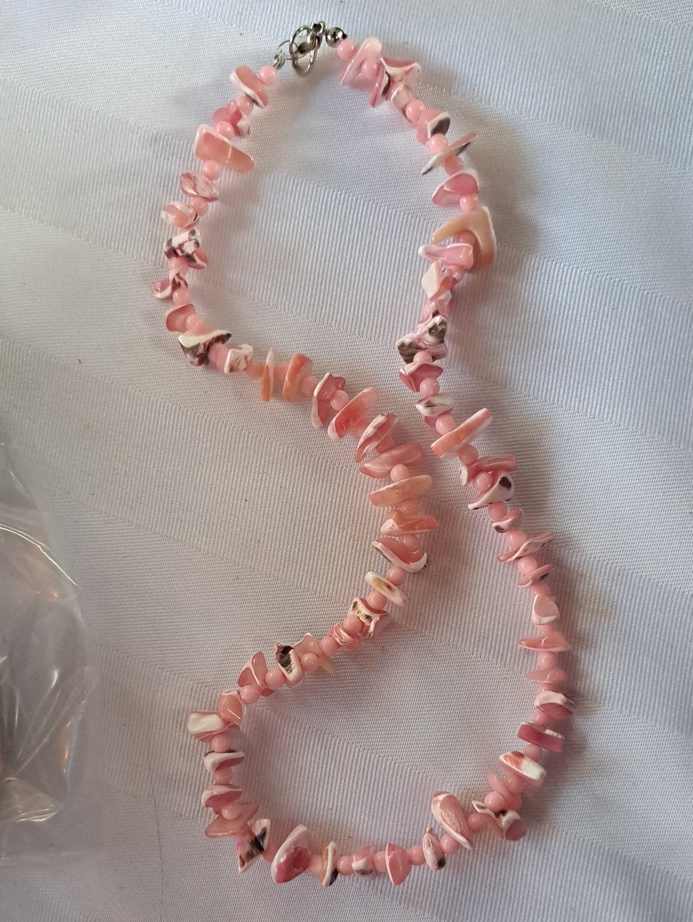 Y2k Vintage Pink Shell Chip Necklace - Women Jewelry